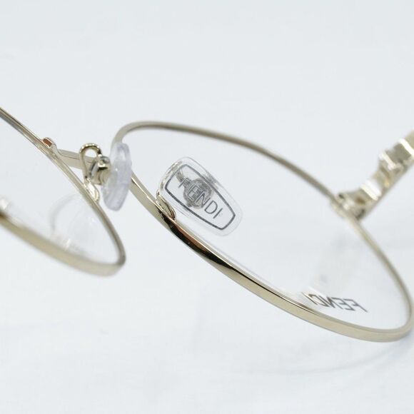 Fendi FE50008U 033 Eyeglasses Light Gold 54mm Round Frame - Picture 6 of 11
